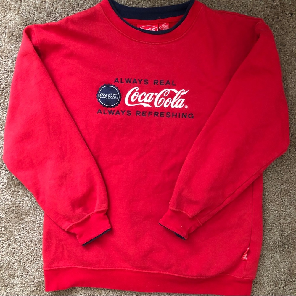 (SOLD ON DEPOP) Vintage Coca cola Sweatshirt 🔥